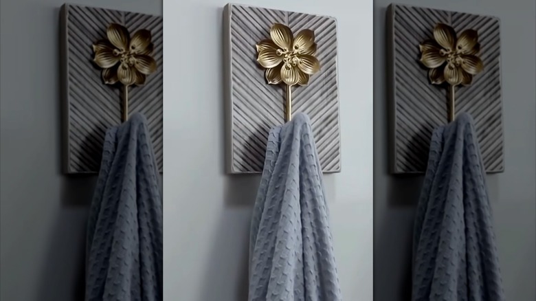 DIY decorative bathroom towel hook