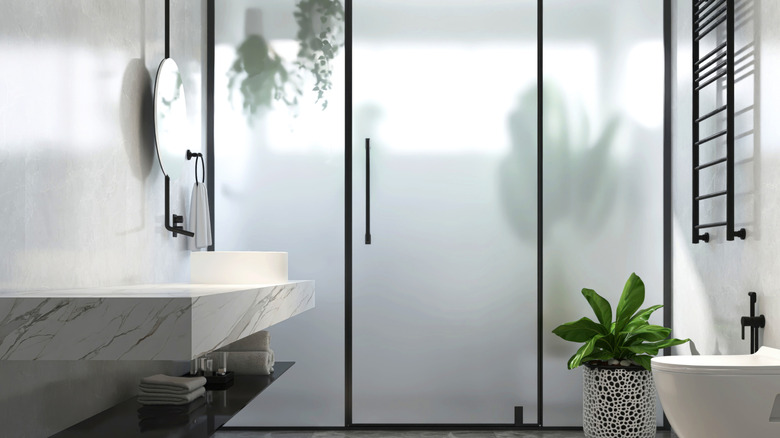 modern shower enclosure