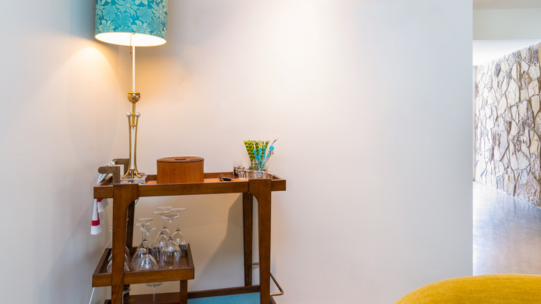 bar cart in a home