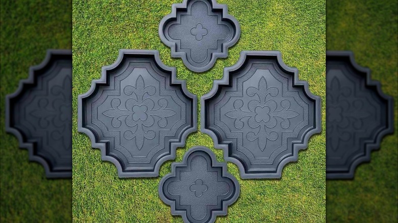 Set of four paver stone molds
