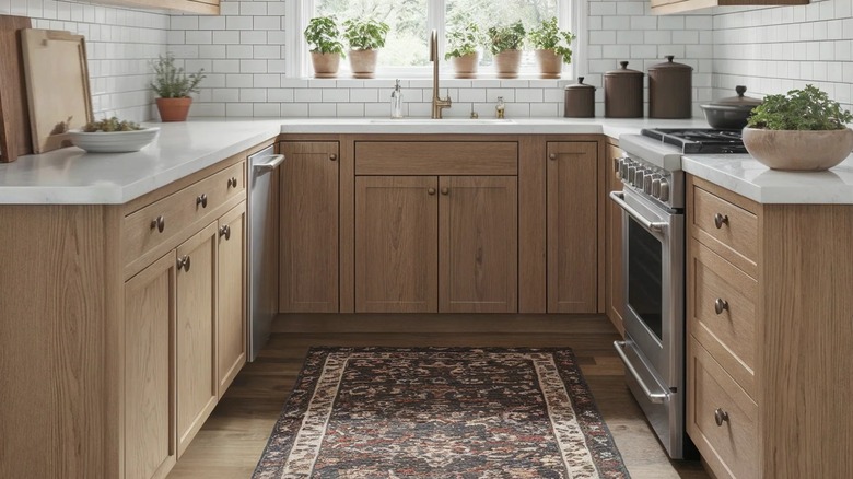 Light wood-like cabinets painted with Retique It wood coating