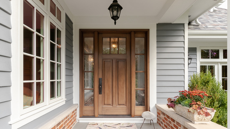 front door without decorations