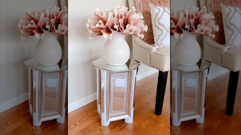DIY side table made from pool noodles