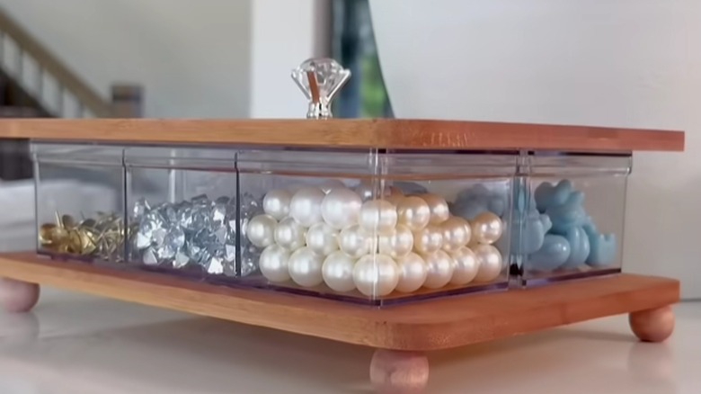 Finished DIY craft supply organizer