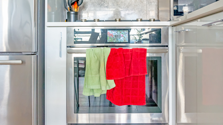 Tired Of Your Kitchen Towels Falling? You'll Love This Dollar Tree Hack