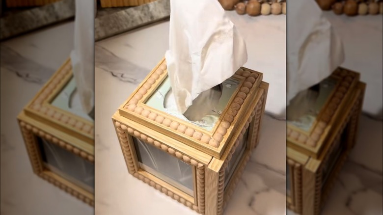 Dollar Tree frames turned into DIY tissue box cover