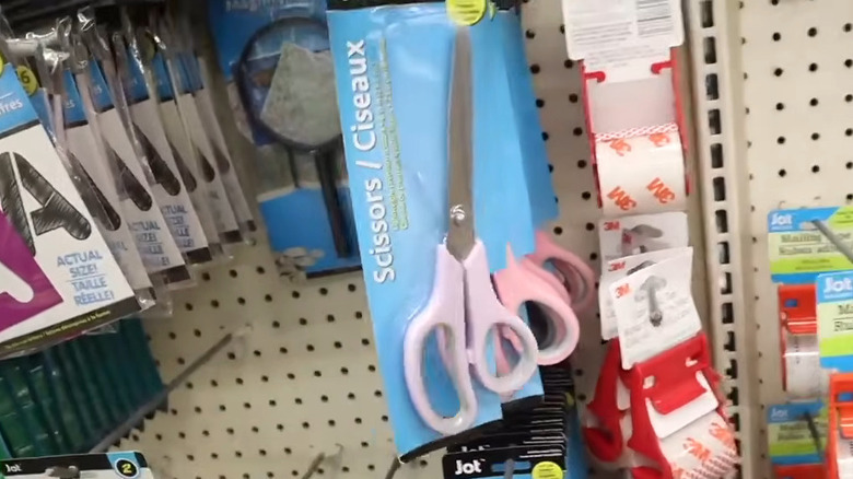 Scissors on a Dollar Tree display