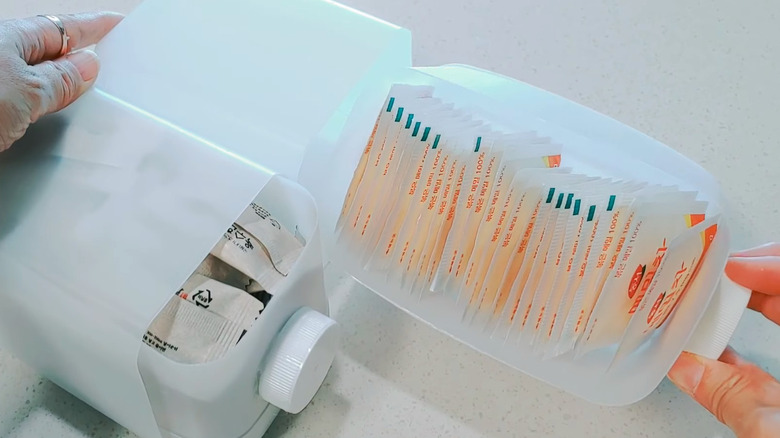 drawers made from upcycled plastic jugs