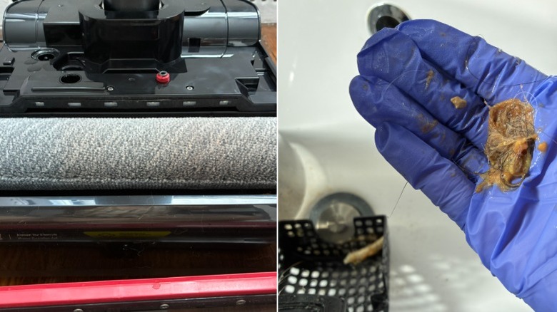 Cleaning the Dreame Aero Ultra Steam wet dry vacuum's waste tank and roller brush