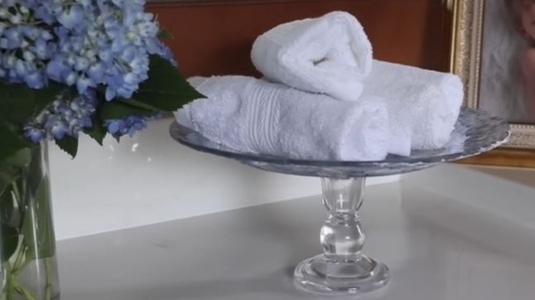 Dollar Tree items turned into high-end-looking towel holder