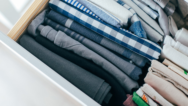 KonMari folded kitchen towels