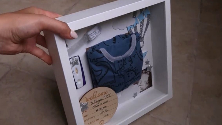 Baby shadow box to hang as decor