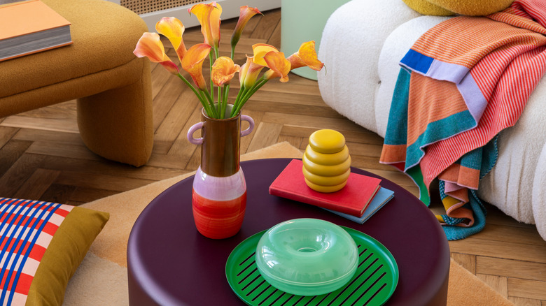 Colorful living room decor