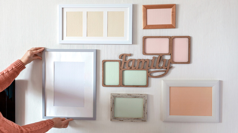 gallery wall with frames