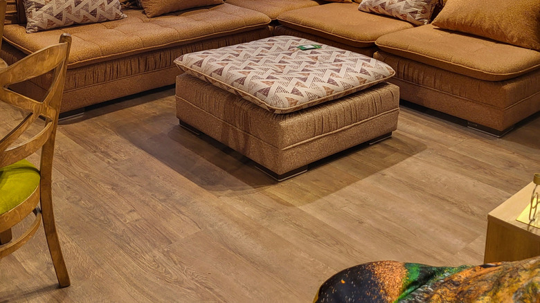 A large, comfy ottoman