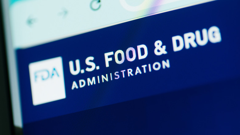 image of the fda website