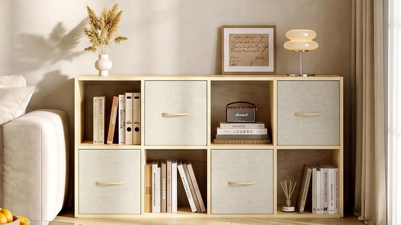 Experlam 8-Cube Organizer in living room.