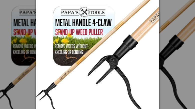 Papa's Tools Stand-Up Weed Puller with a white background