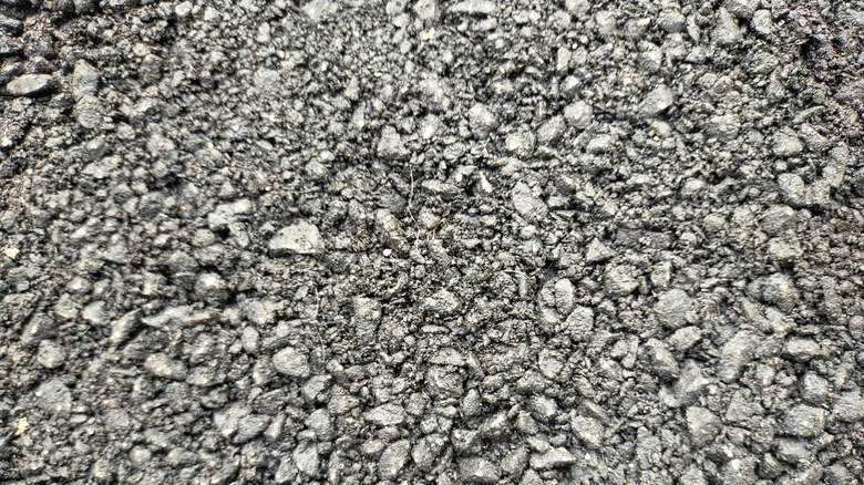 RAP or milled asphalt driveway close up