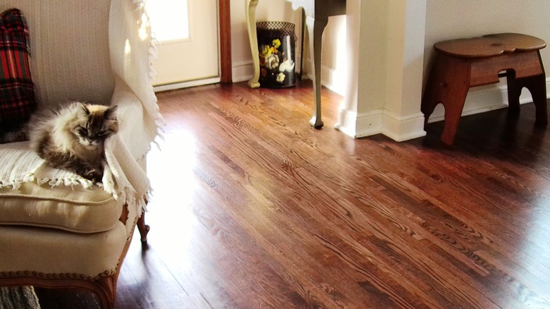 hardwood floor entryway
