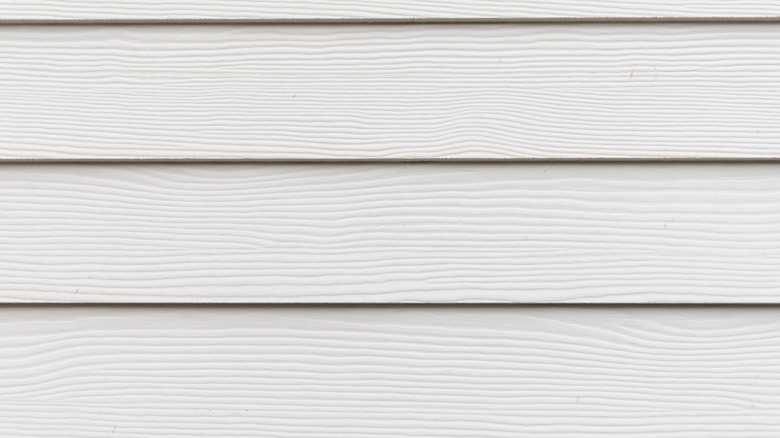 White fiber cement siding