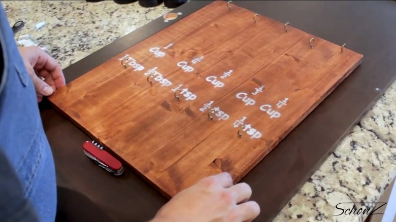 DIY measuring cup holder