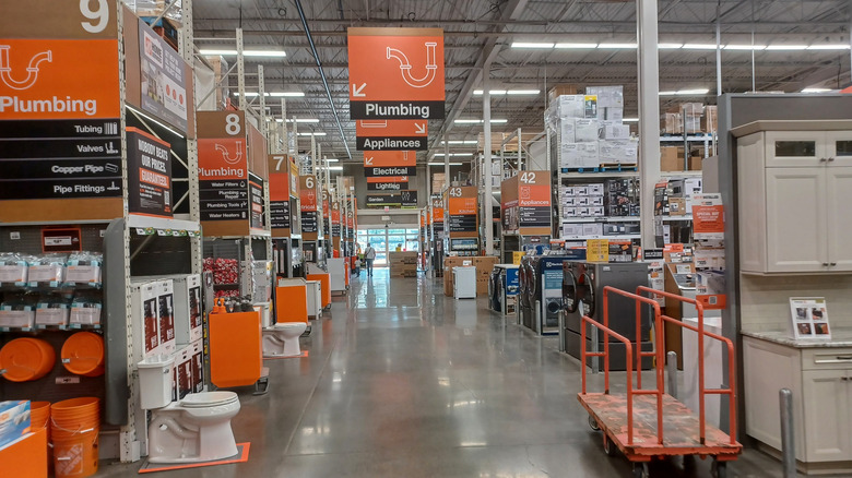 Home Depot main store aisle