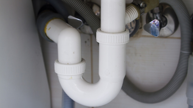 A common bathroom sink P-trap