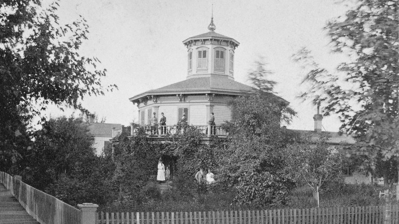 The Moffat Octagon House, erected in 1855 by Judge John S Moffat, Hudson, Wisconsin, 1877
