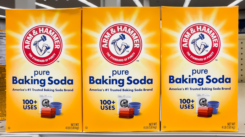 Three boxes of Arm & Hammer of baking soda