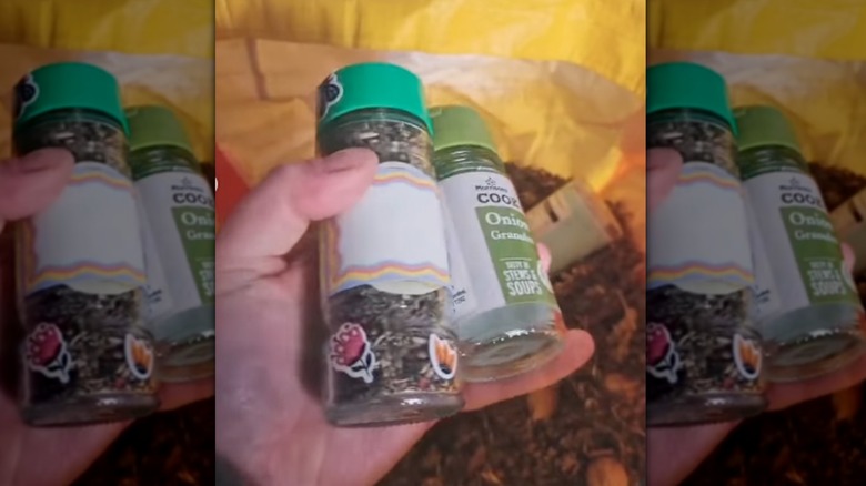 Seeds stored in seasoning containers
