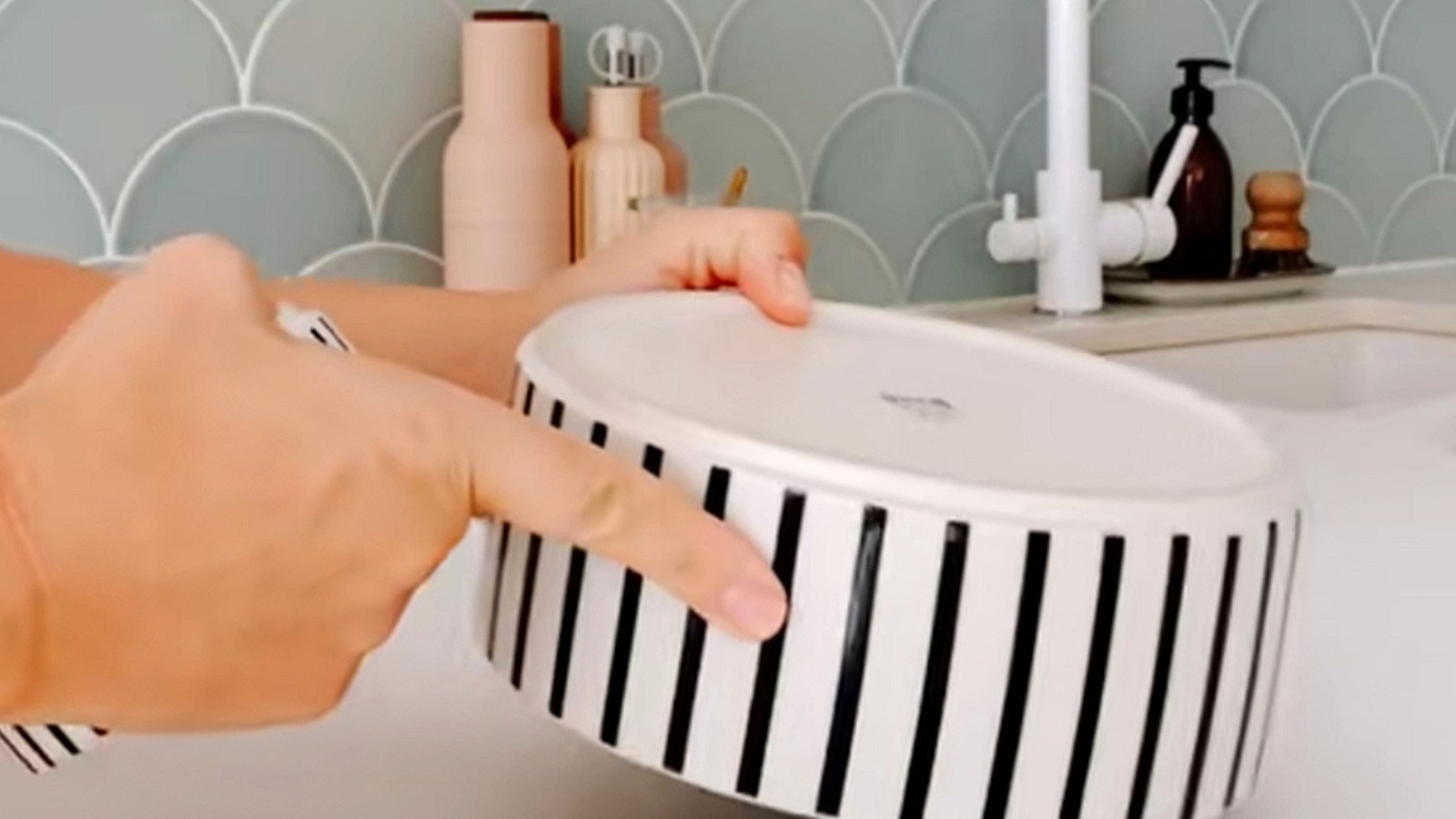 Woman Turns IKEA Pet Bowls Into Cute Countertop Storage You'll Love