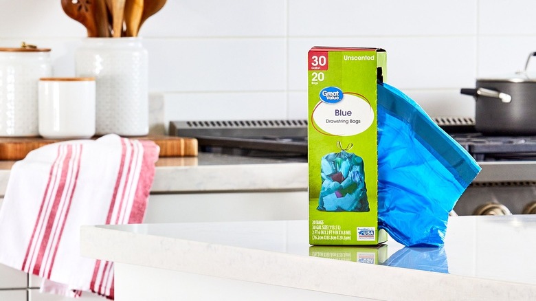 Blue Great Value recycling bags similar those for which Walmart and Reynolds were sanctioned