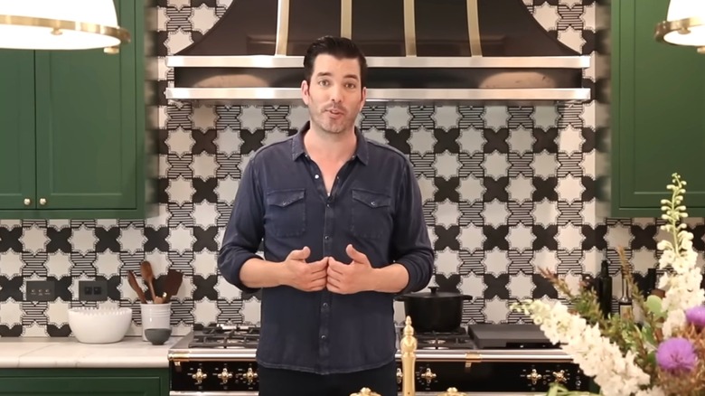 Jonathan Scott of The Property Brothers in his home kitchen