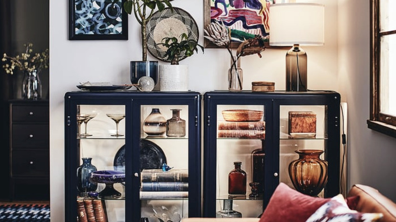 IKEA FABRIKÖR cabinet in a living room corner