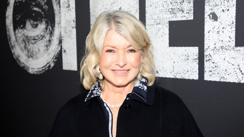 Martha Stewart smiles on a red carpet