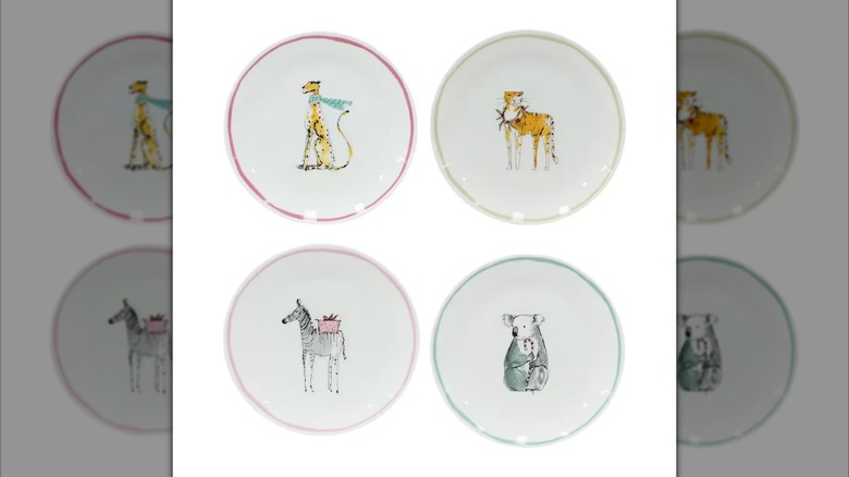 Michaels winter 6-Inch Ceramic Animal Dessert Plates