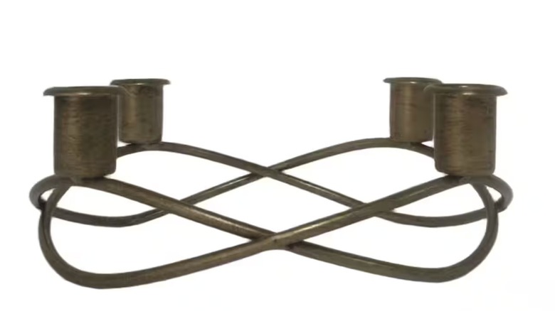 Michaels Gold Metal Circle 4 Taper Candle Holder