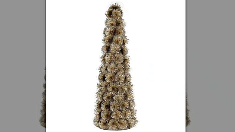 Michaels tinsel ball pompom tabletop tree