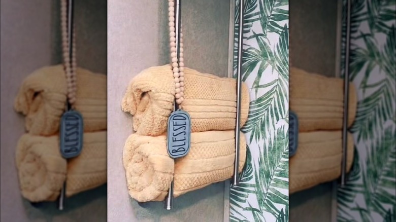 Towel storage solution made from two towel bars