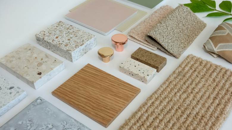 samples of different types of flooring
