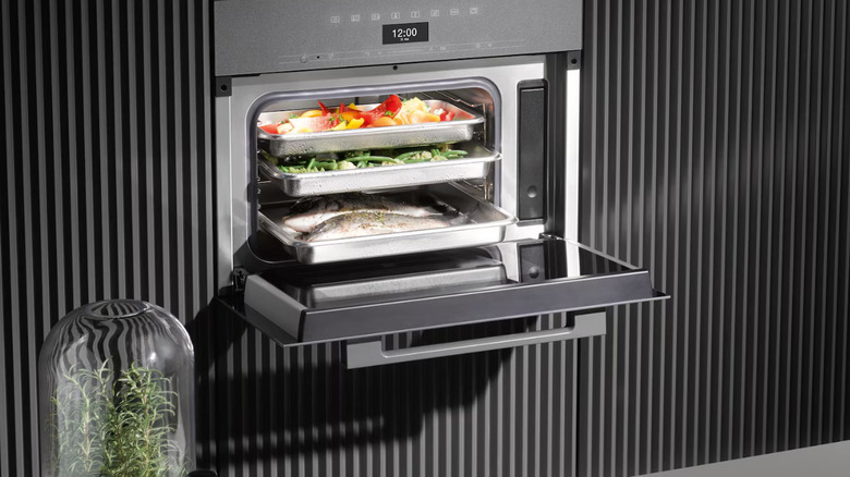 Wall mounted steam oven
