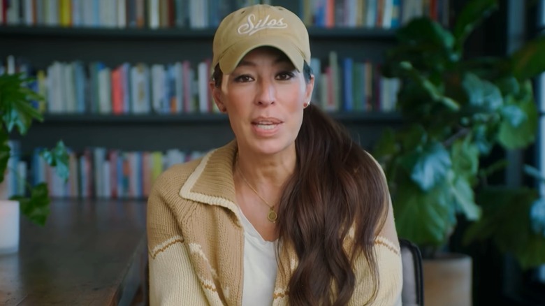 Joanna Gaines speaking into the camera