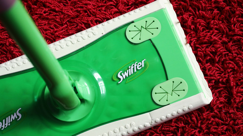 Close up of Swiffer mop