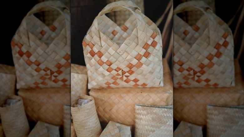 Handmade lauhala baskets and boxes