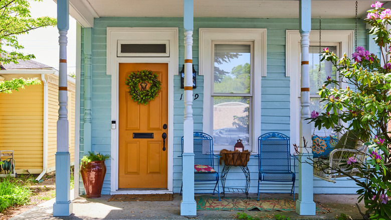 A charming front porch.