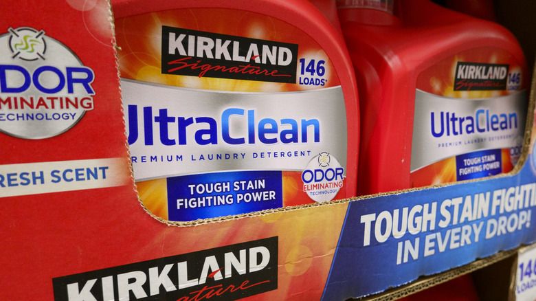 Kirkland Signature Ultra Clean detergent for sale in Costco.