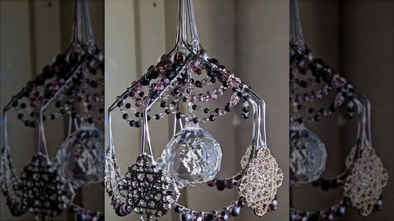 Chandelier-style sun catcher with ornate jewelled design