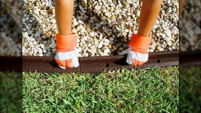 Installing Eco Border rubber edging