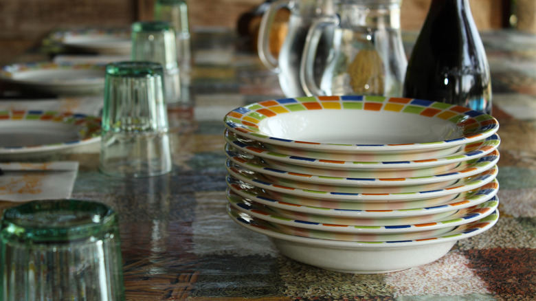 Friends enjoying dinner on the patio